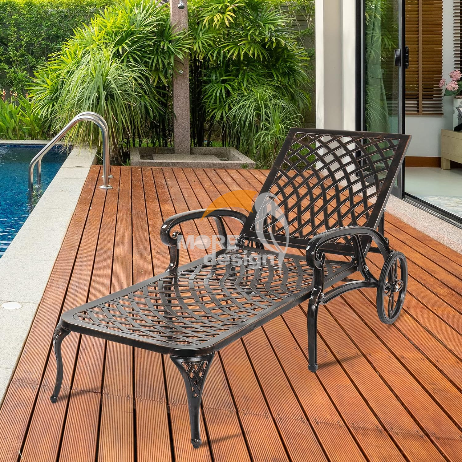 Cast aluminium sun lounger-MD-BS0021