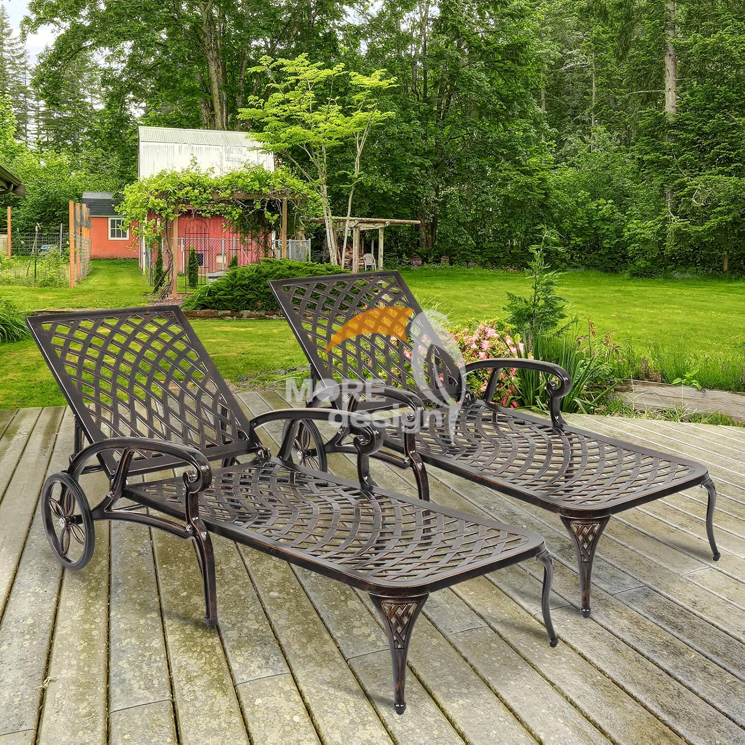 Cast aluminium sun lounger-MD-BS0021