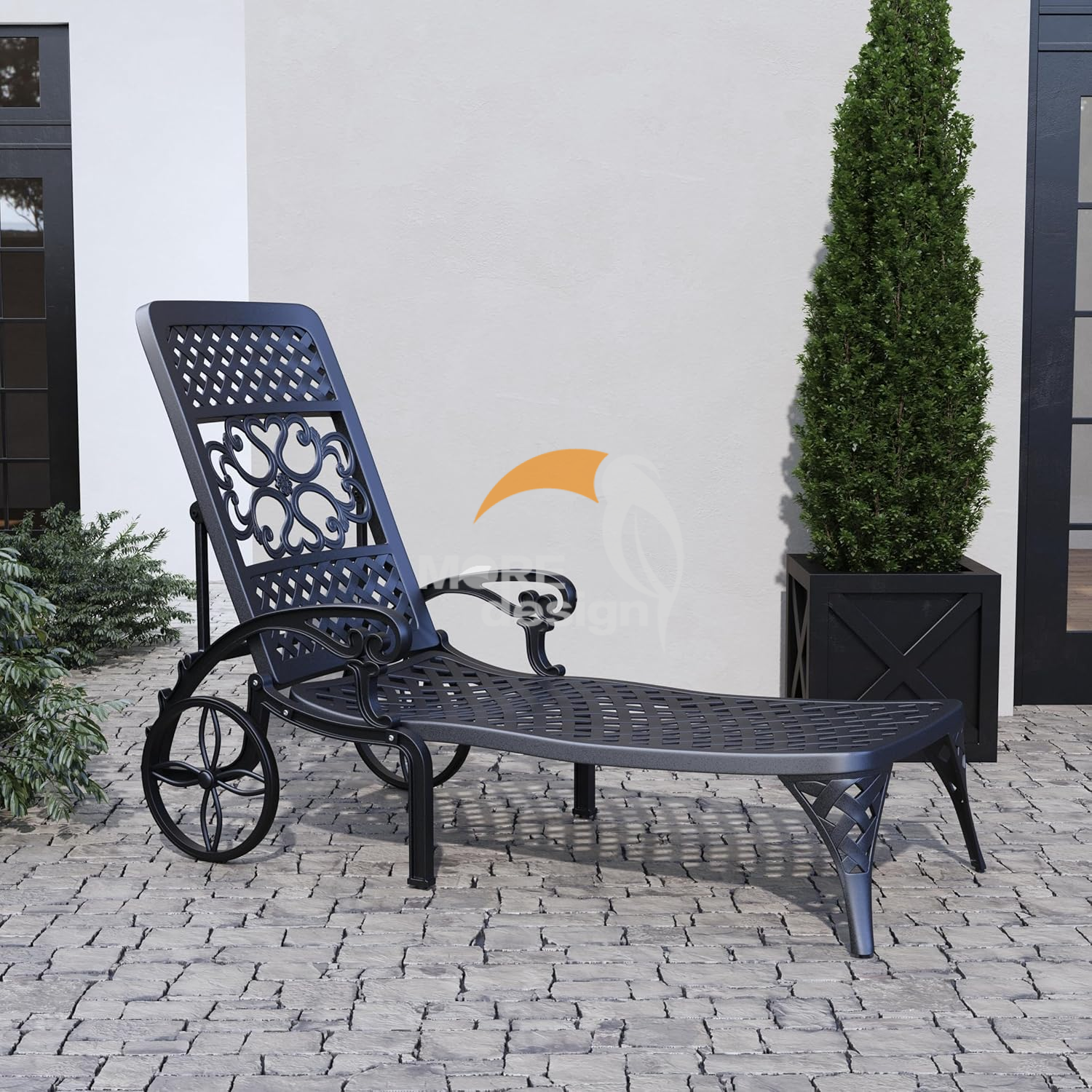 Cast aluminium sun lounger-MD-BS0019