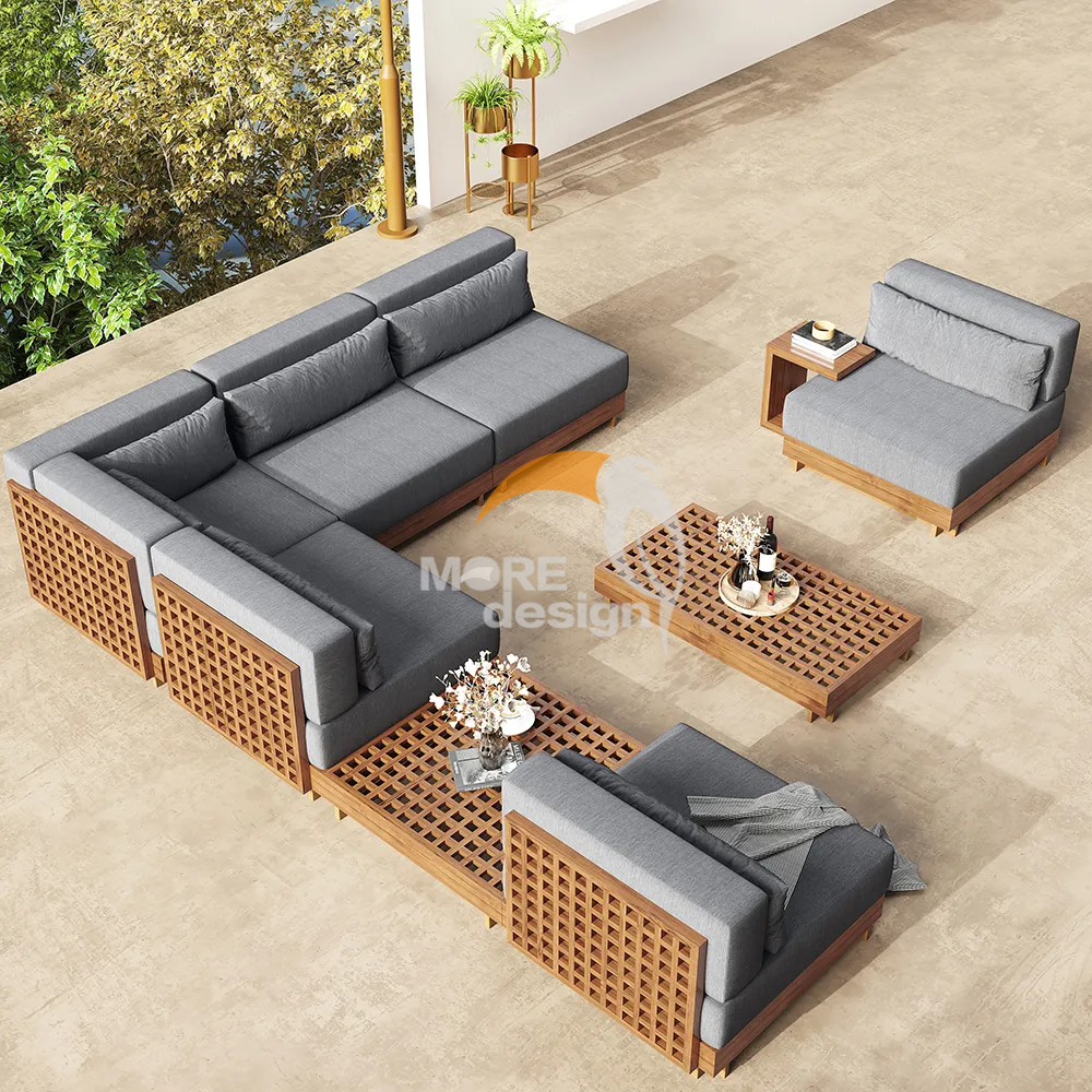 Teak outdoor series sofa-MD-0037