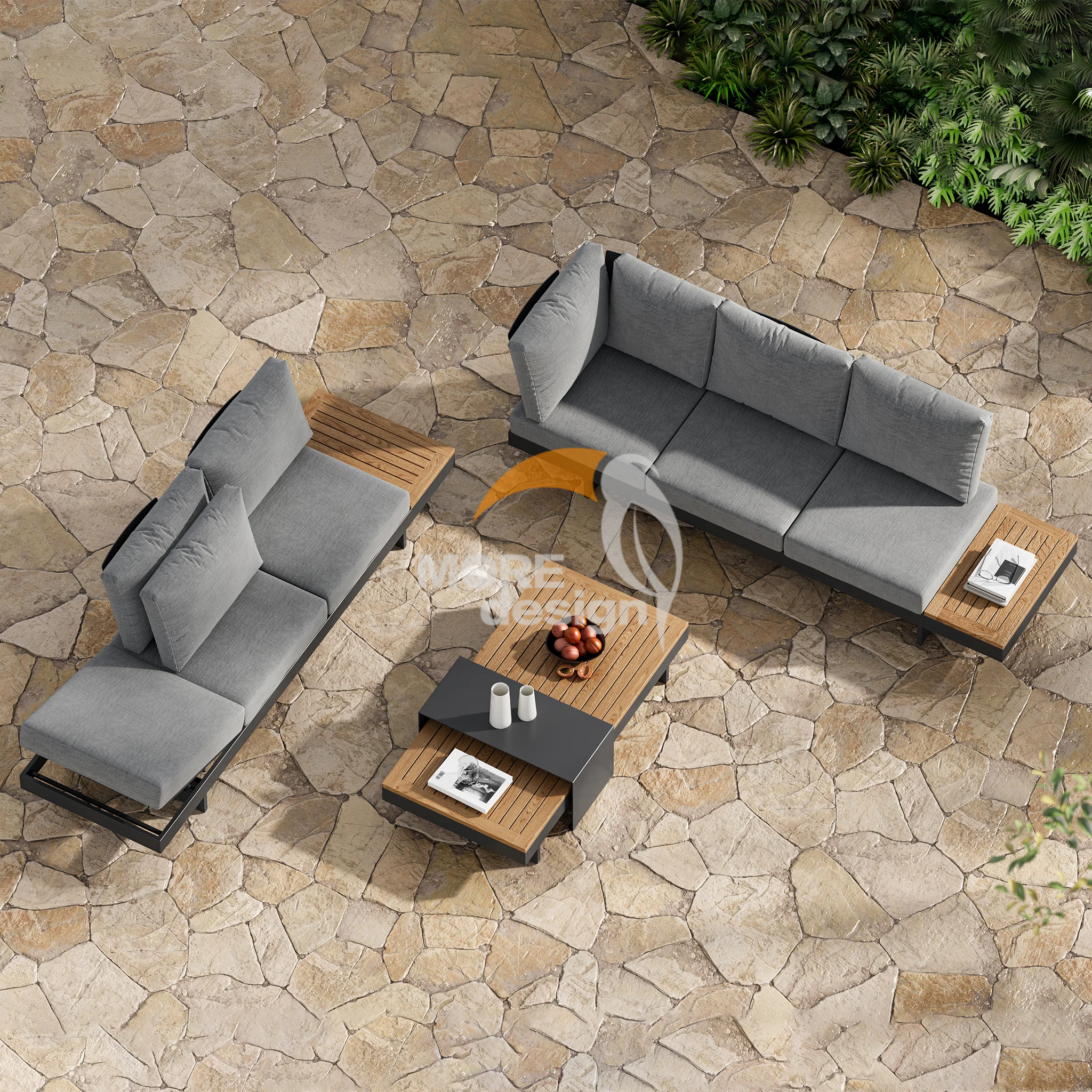 Aluminum outdoor series sofa-MD-0038