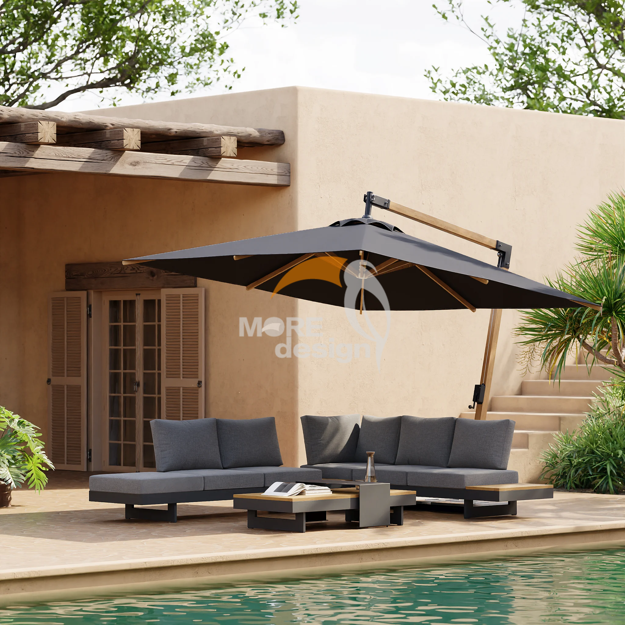 Aluminum outdoor series sofa-MD-0038