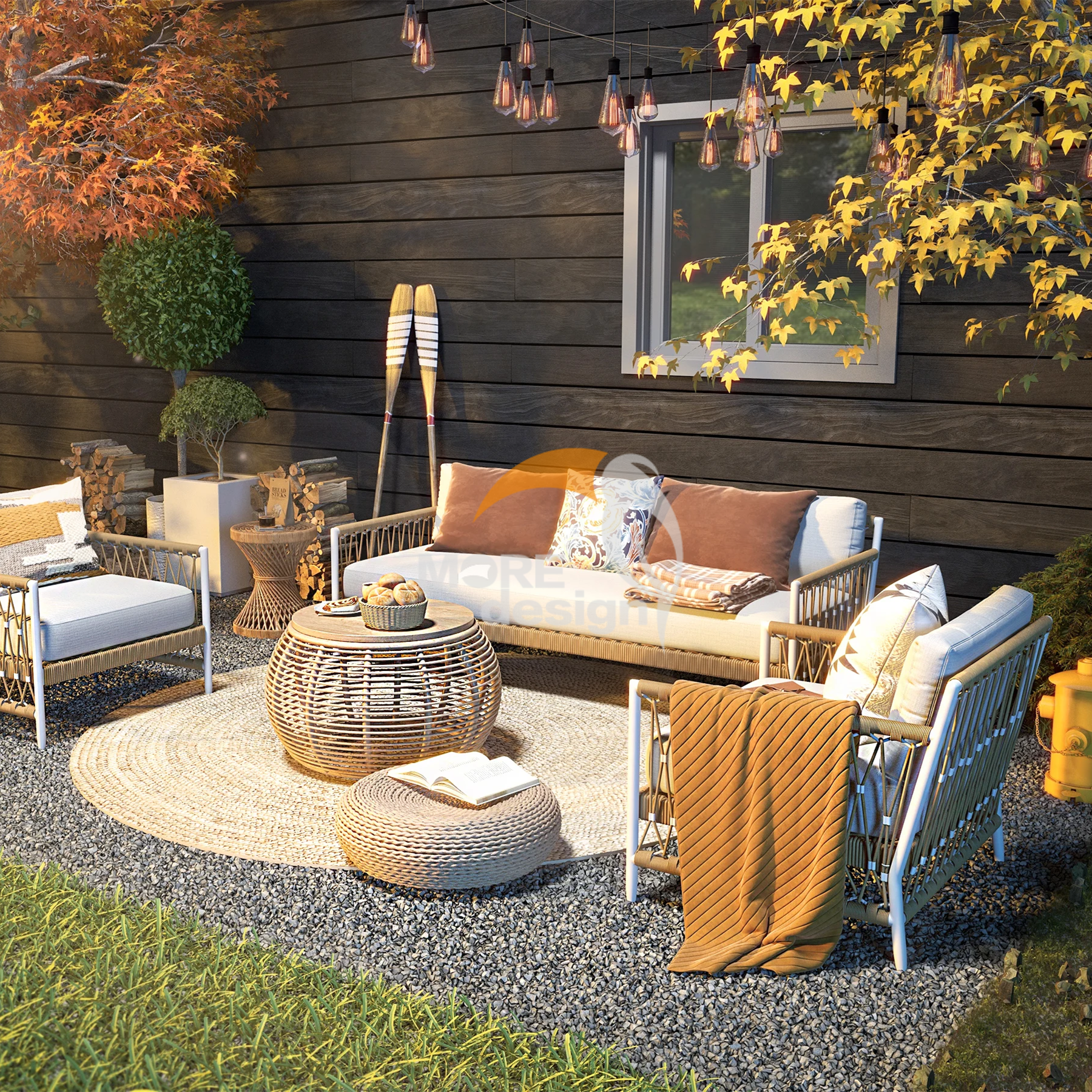 Rope outdoor series sofa-MD-0064