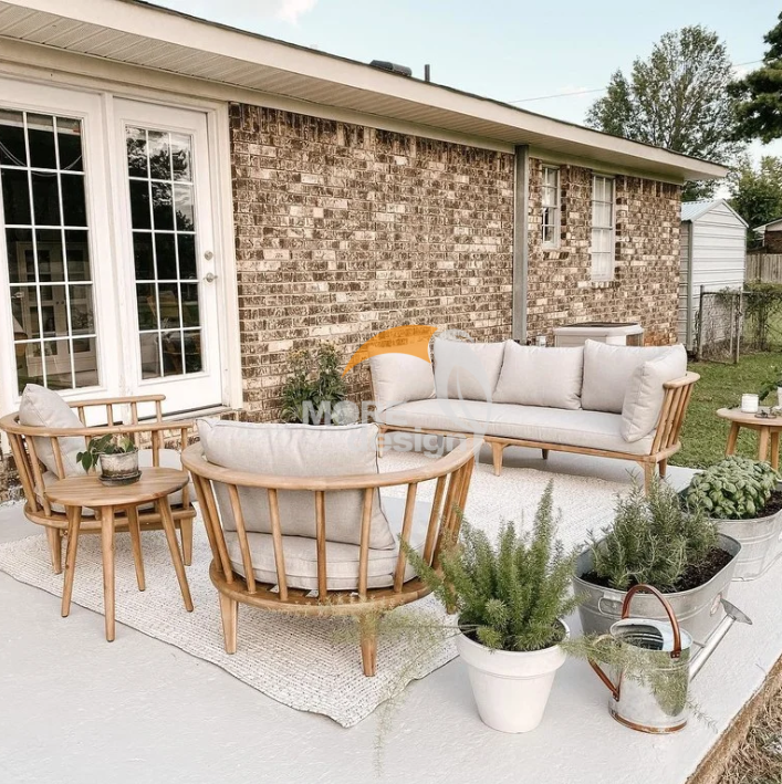 Teak outdoor series sofa-MD-0053