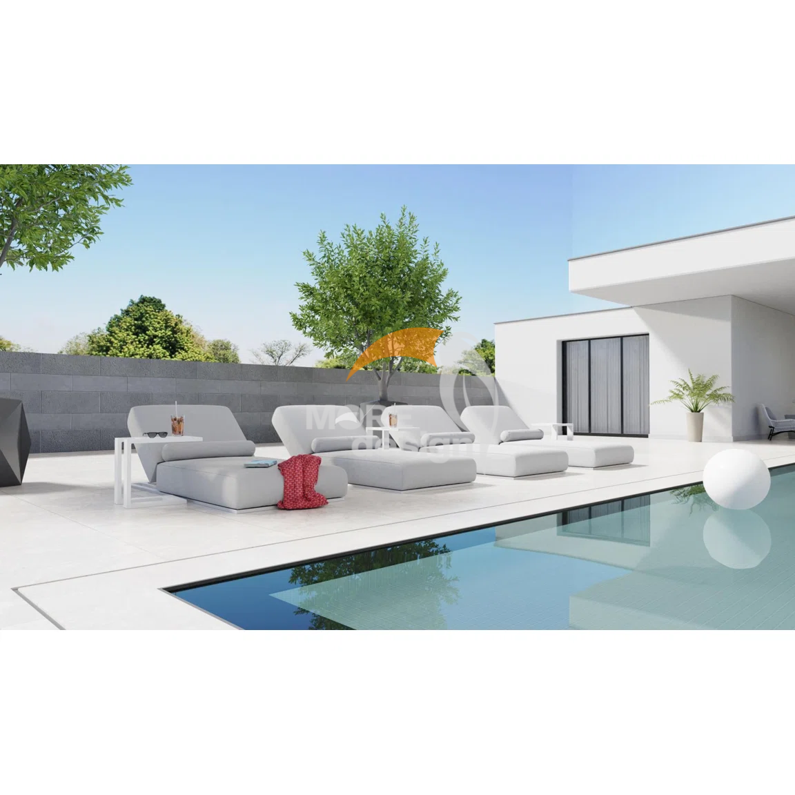 Wood sun lounger-MD-BS0005