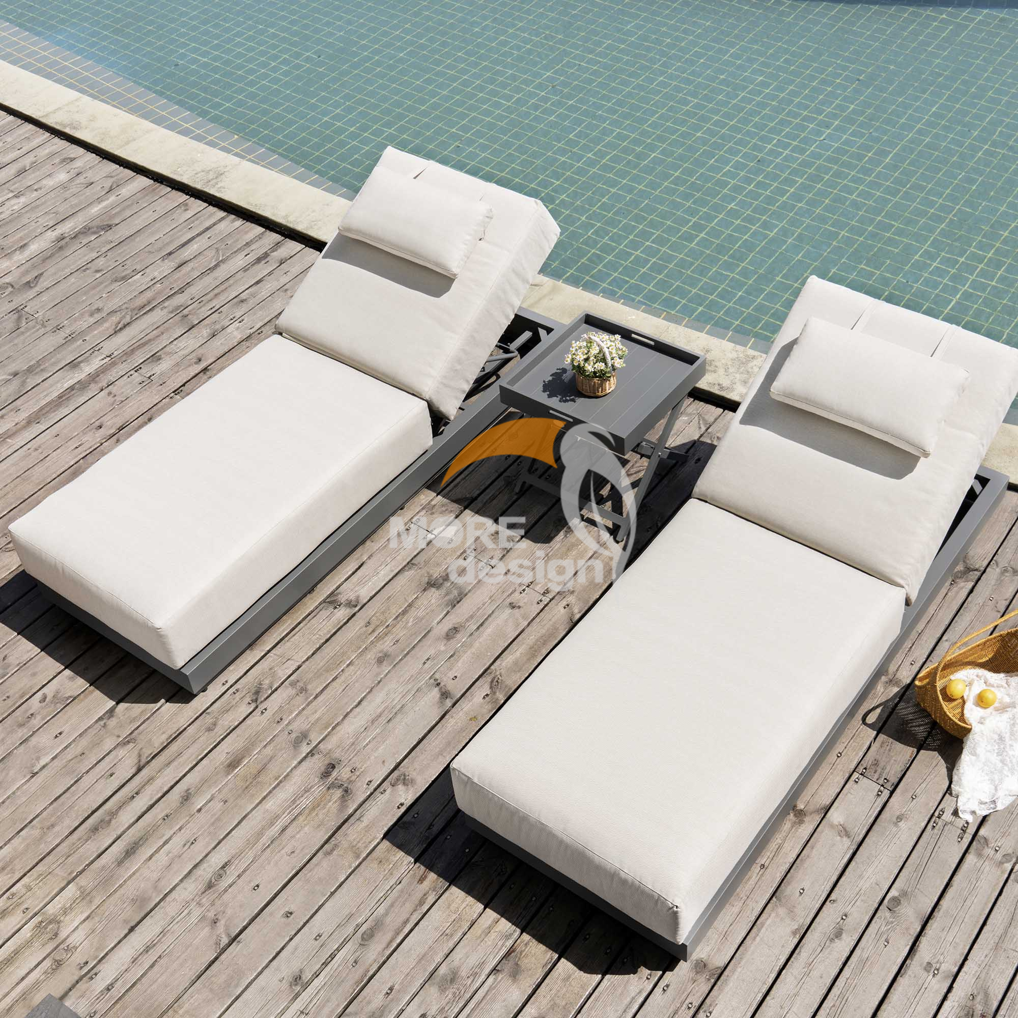 Wood sun lounger-MD-BS0005
