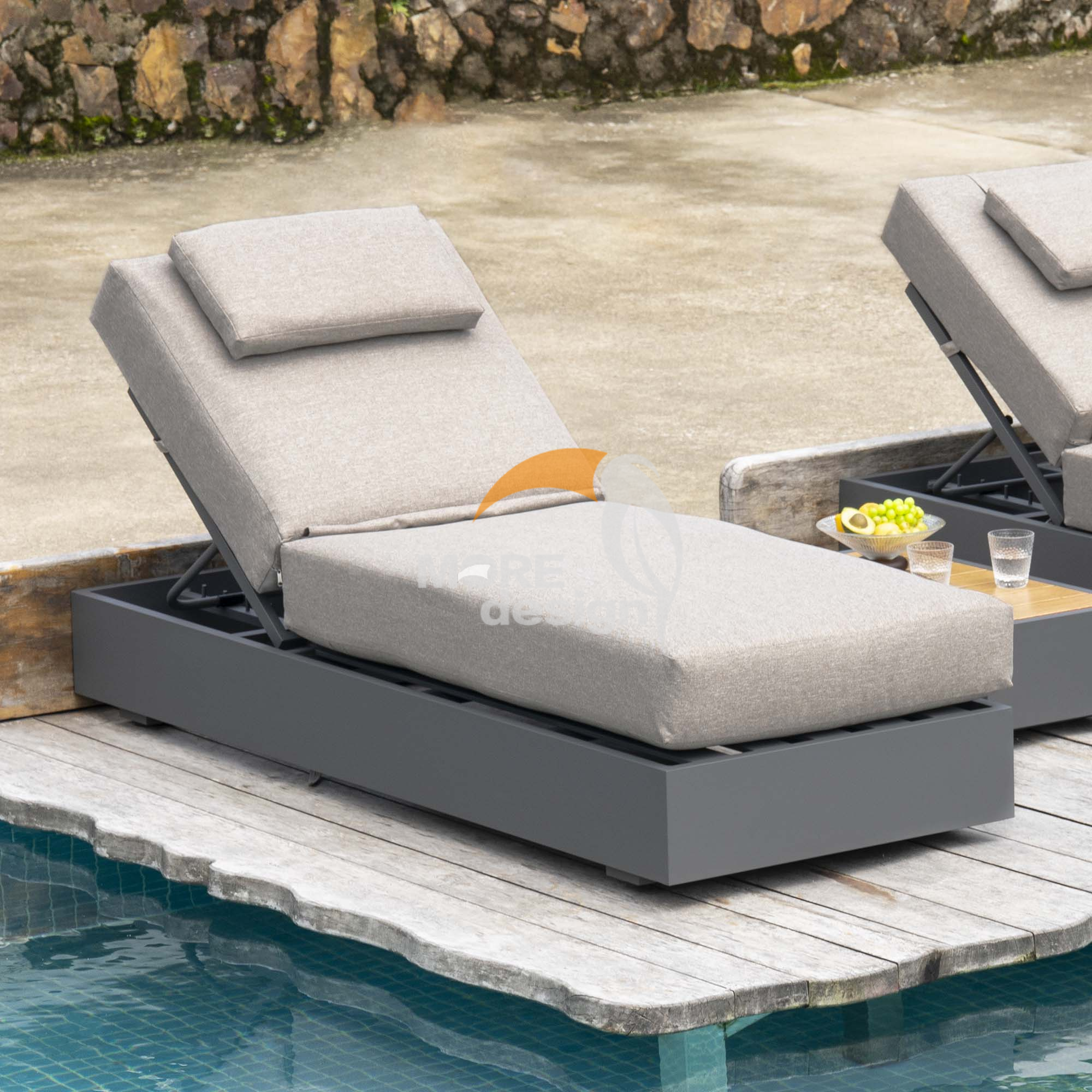 Wood sun lounger-MD-BS0005