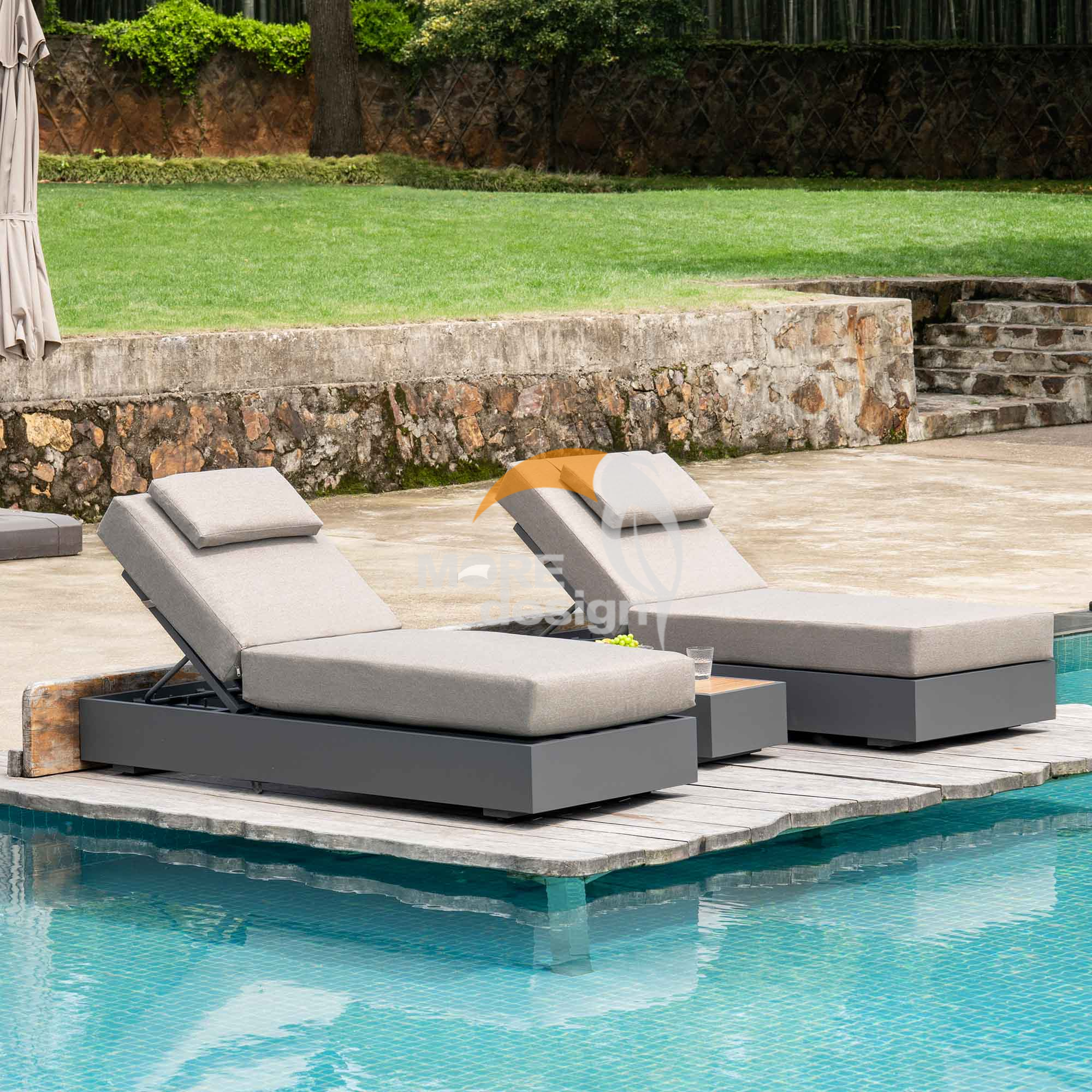 Wood sun lounger-MD-BS0005