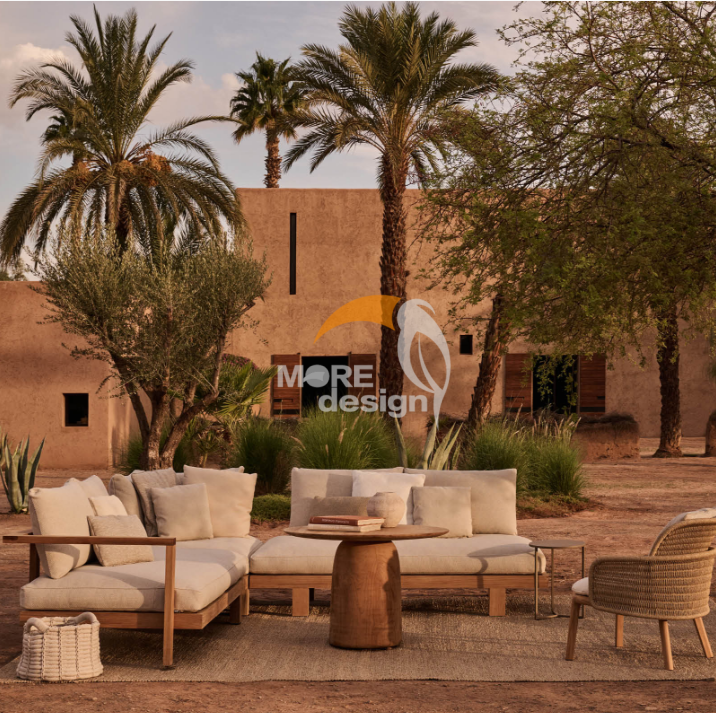 Teak outdoor series sofa-MD-0060