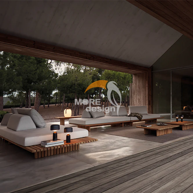 Teak outdoor series sofa-MD-0067