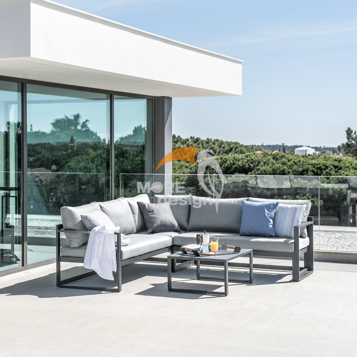 Aluminum outdoor series sofa-MD-0038