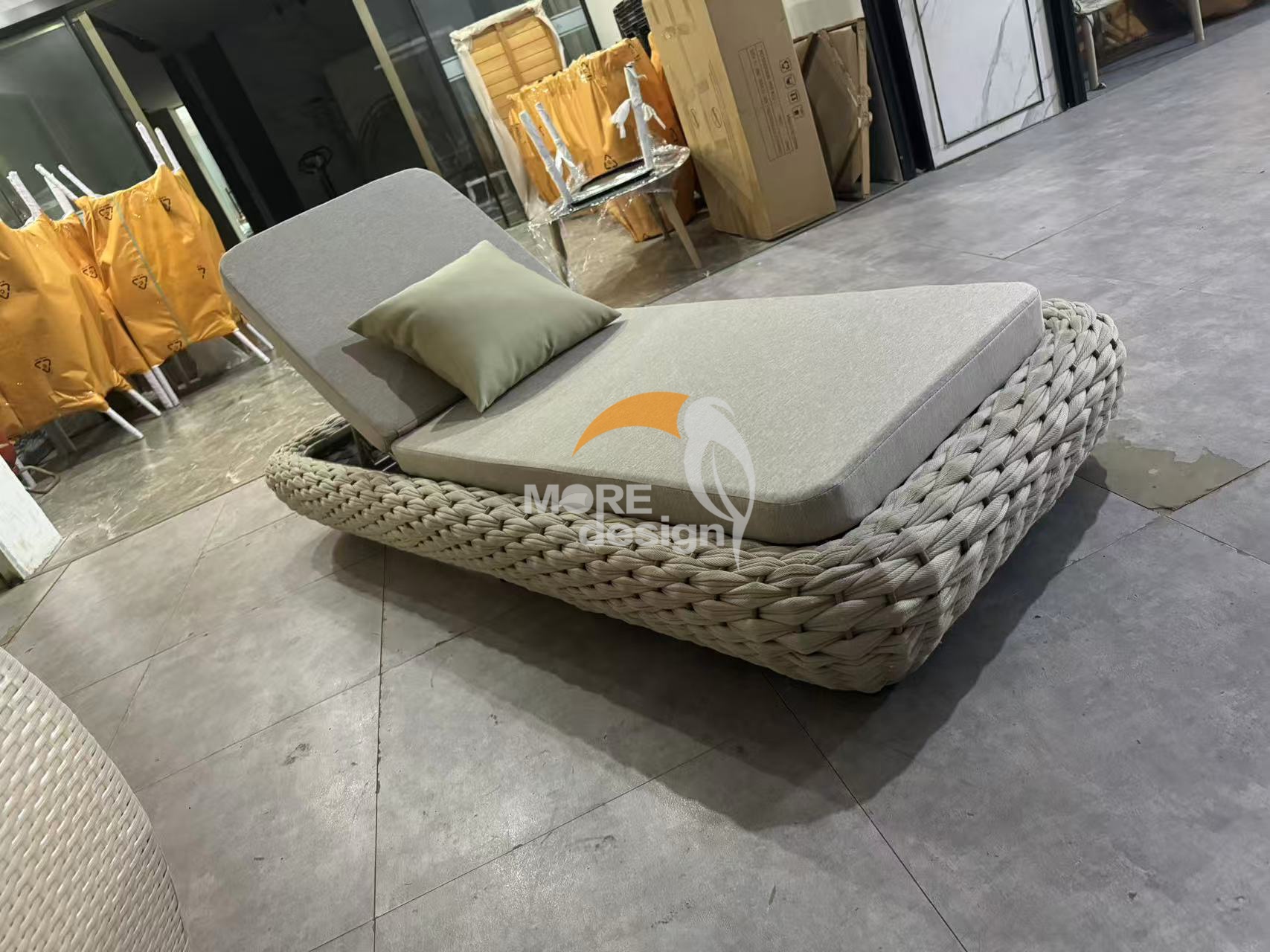 Wood sun lounger-MD-BS0008