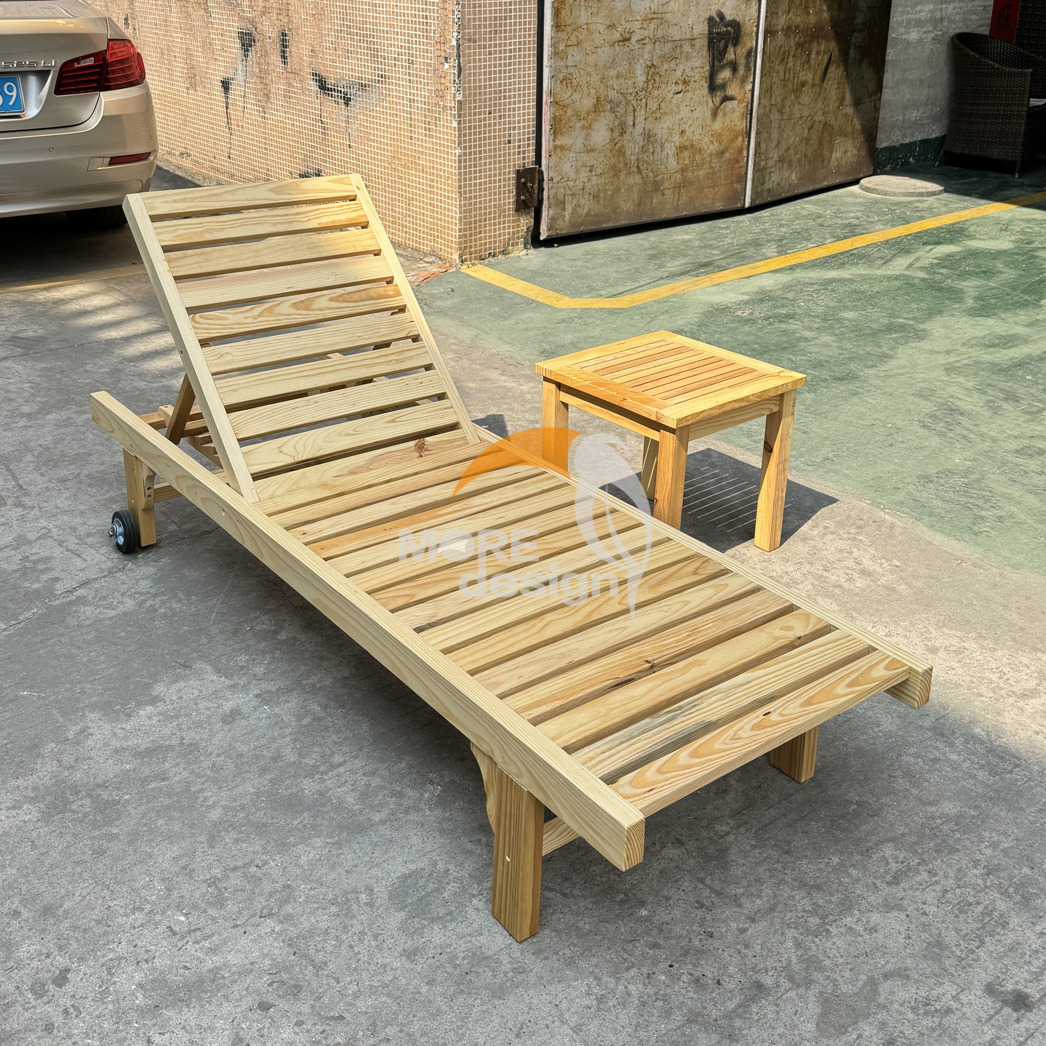Wood sun lounger-MD-BS0005