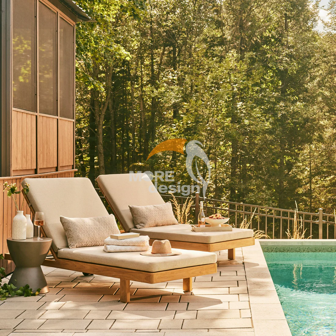 Wood sun lounger-MD-BS0005