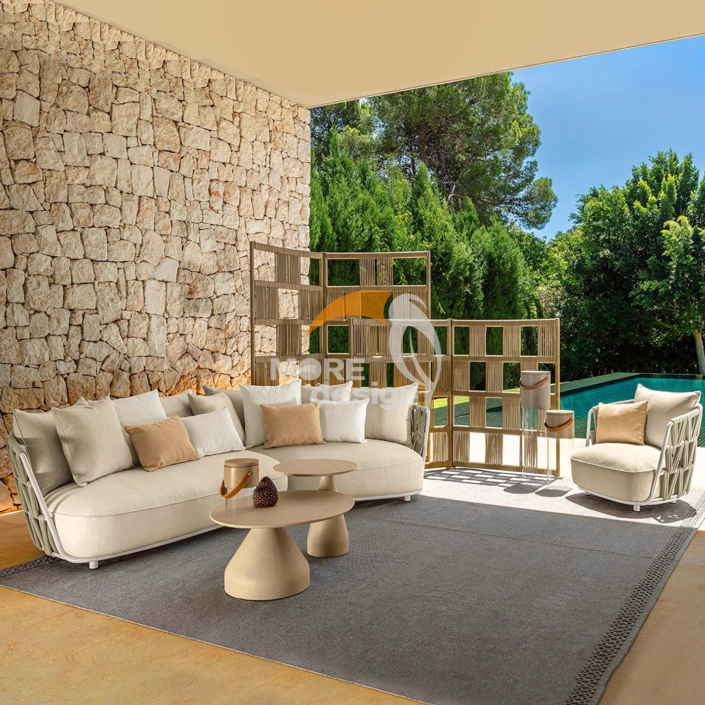 Rope outdoor series sofa-MD-0077