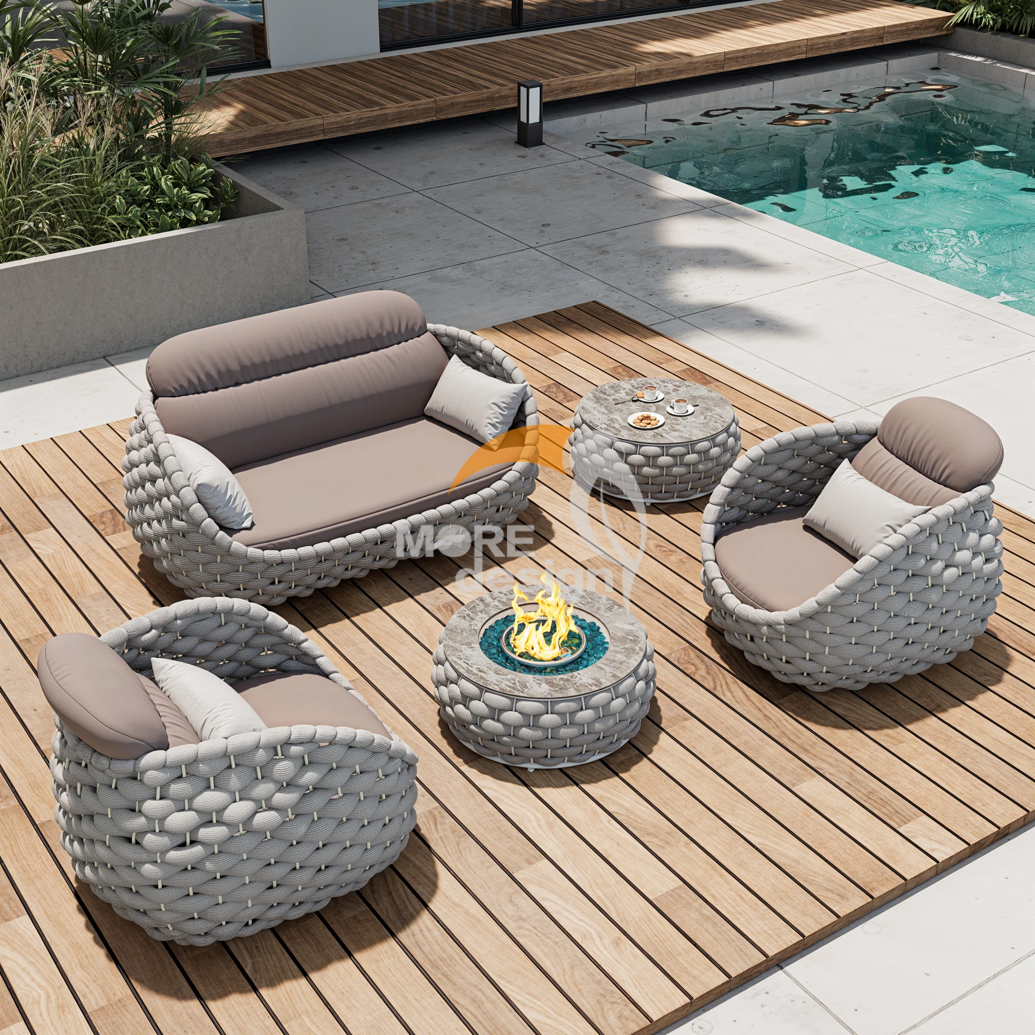 Rope outdoor series sofa-MD-0078