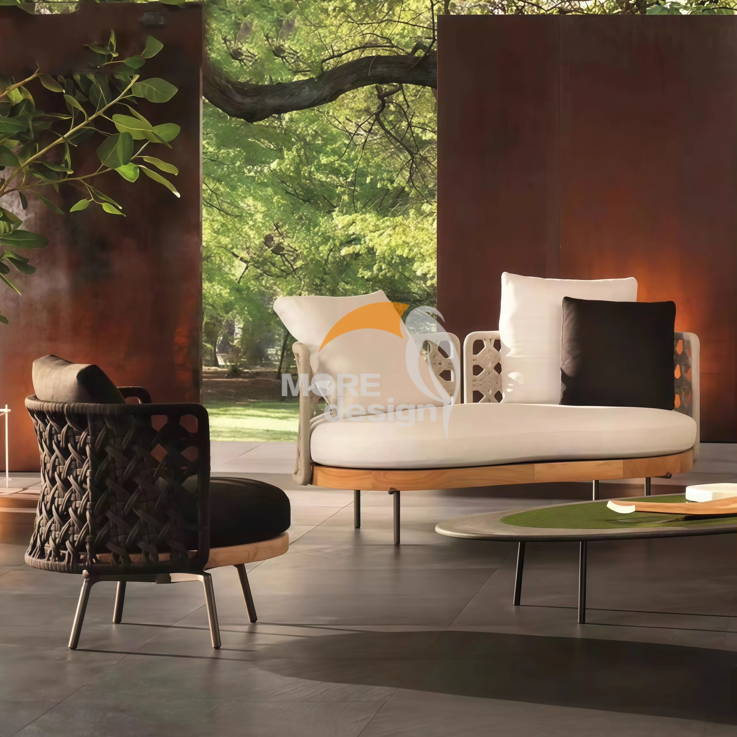 Rope outdoor series sofa-MD-0085