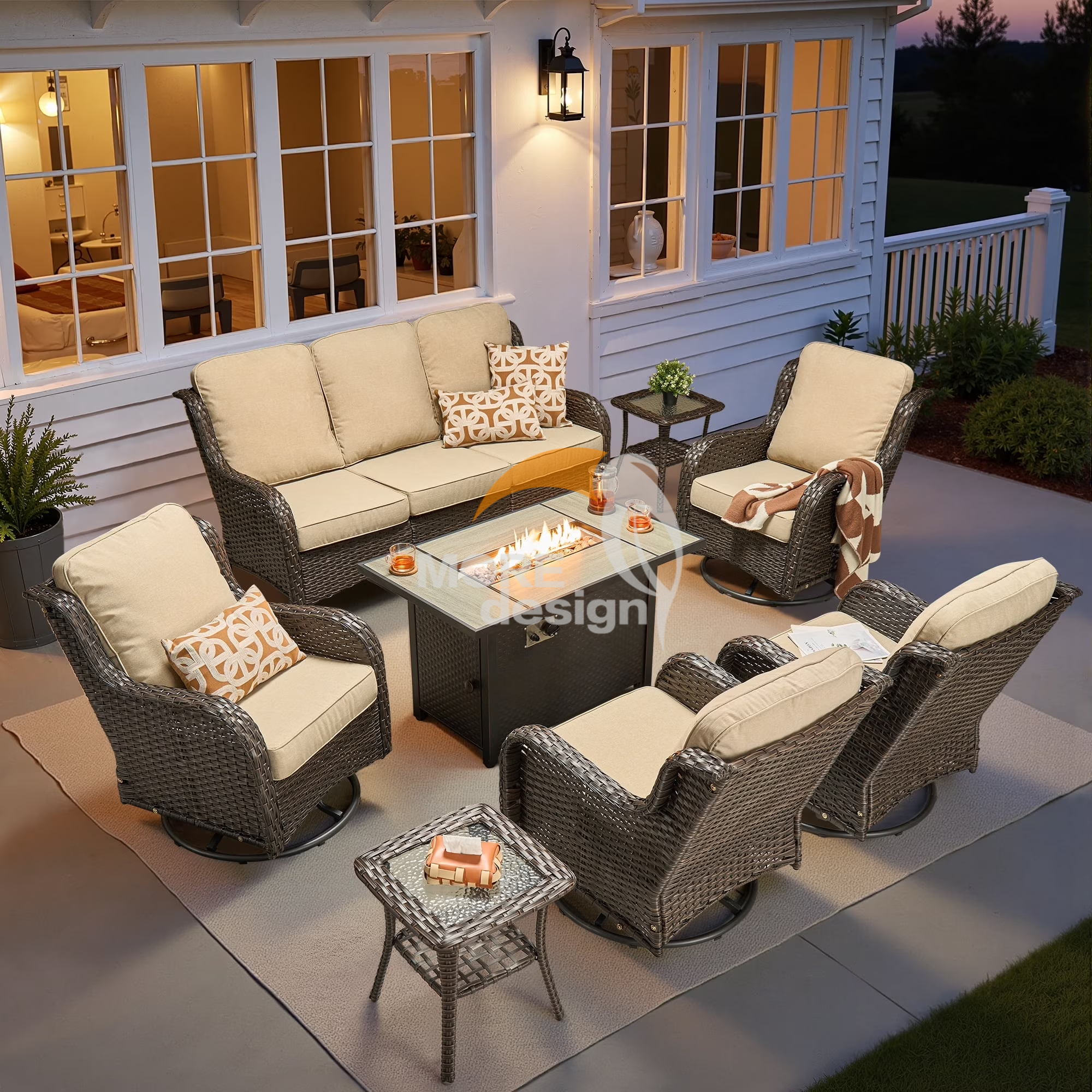 Rattan outdoor series sofa-MD-0018