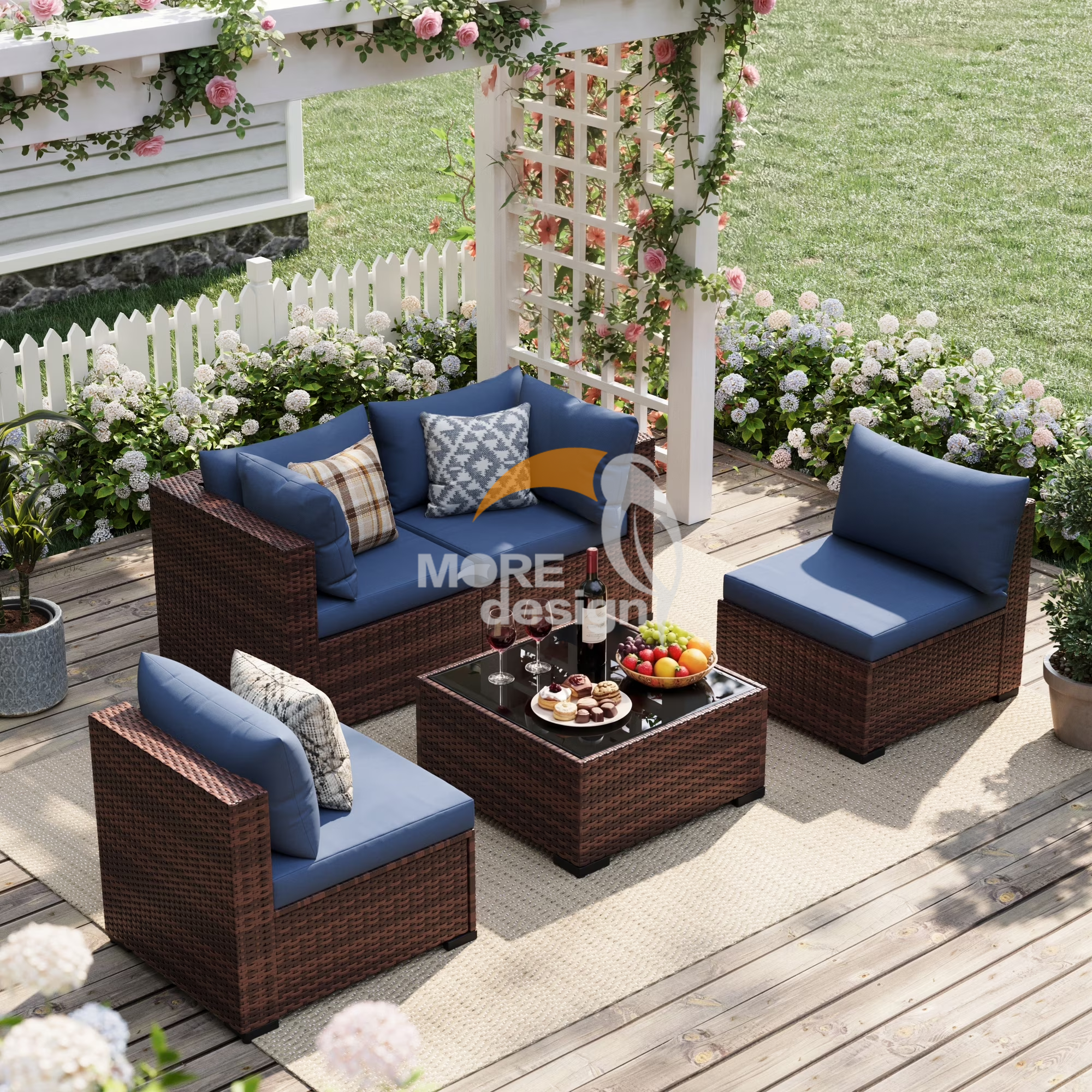 Rattan outdoor series sofa-MD-0019