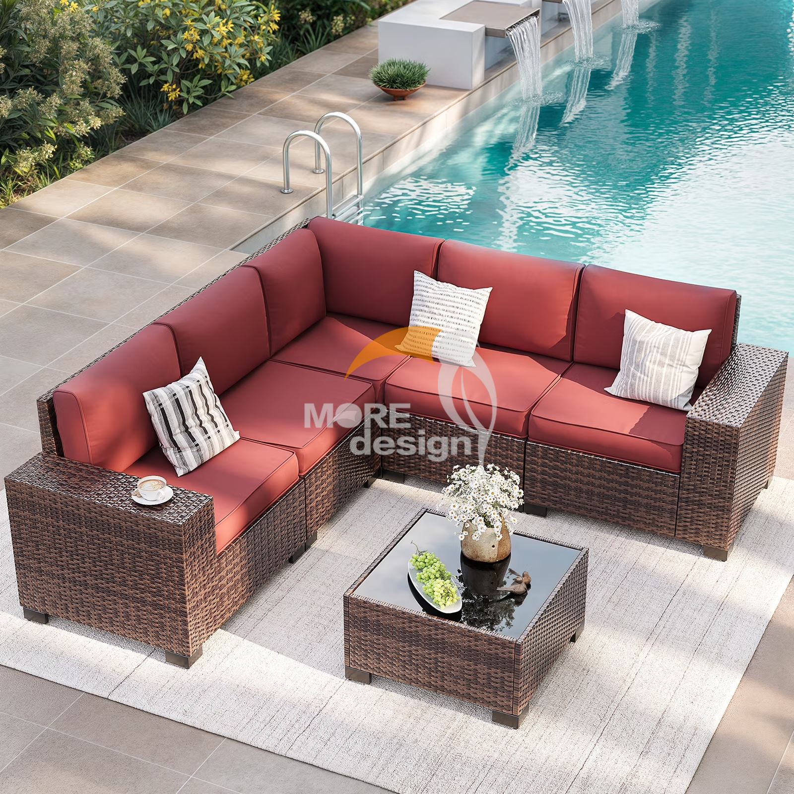 Rattan outdoor series sofa-MD-0020