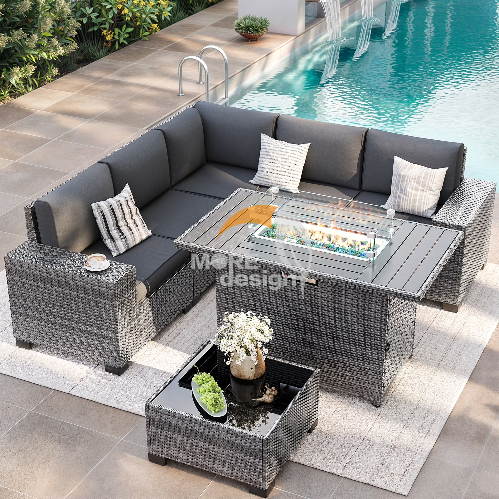 Rattan outdoor series sofa-MD-0022