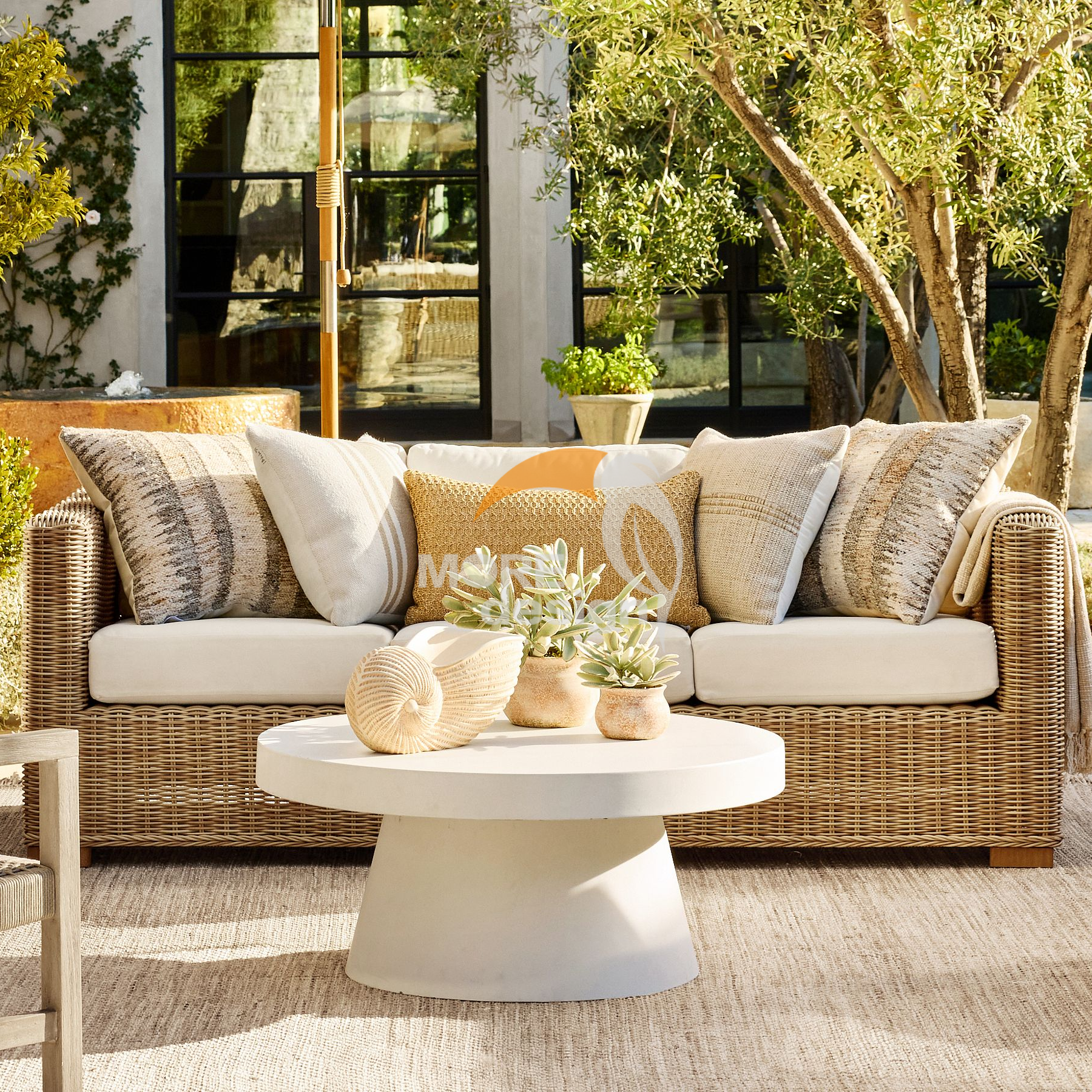 Rattan outdoor series sofa-MD-0026