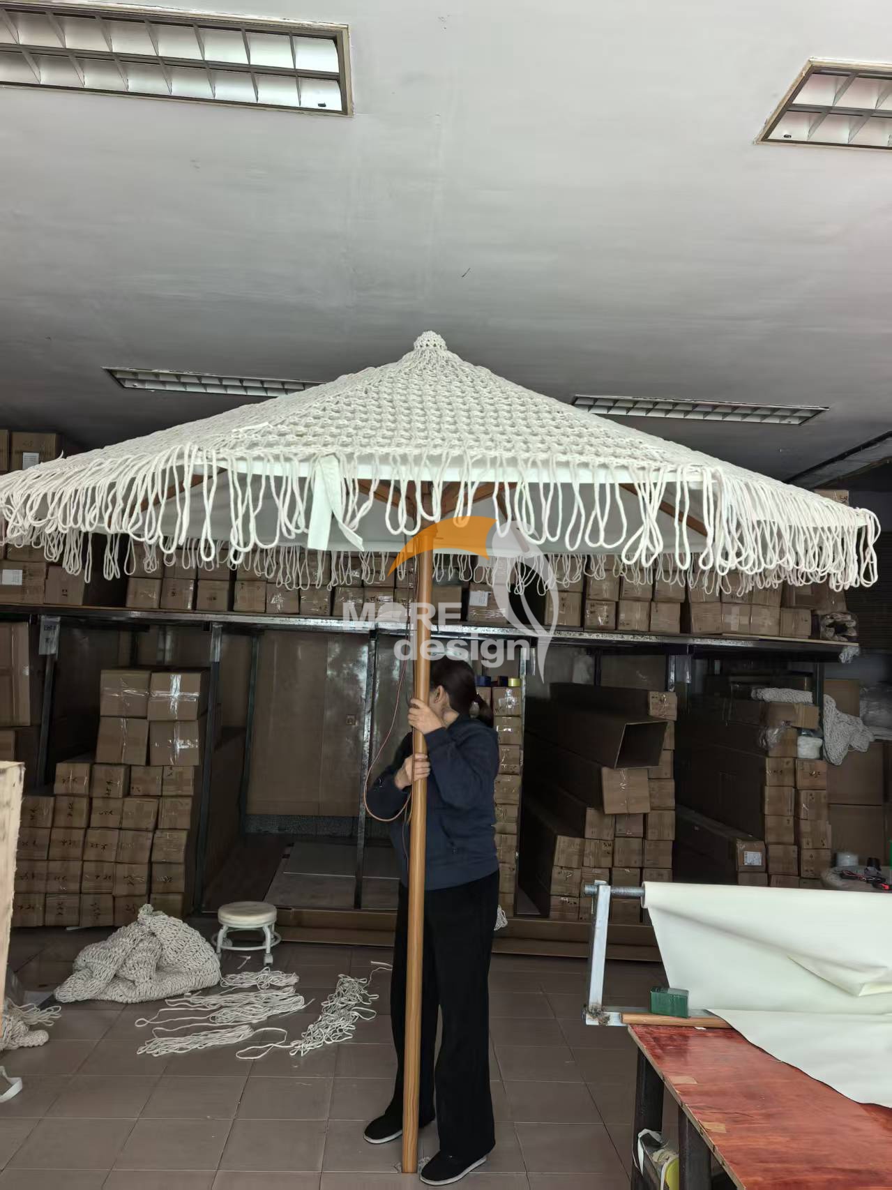 Wooden beach umbrella-MD-BU0011