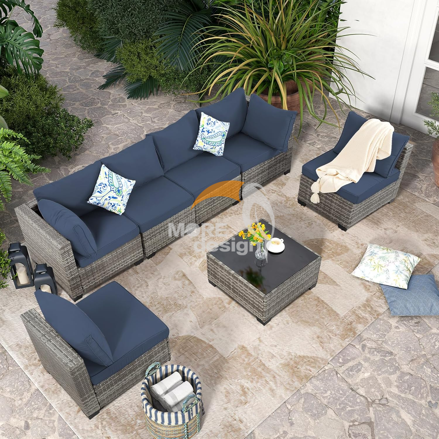 Rattan outdoor series sofa-MD-0030