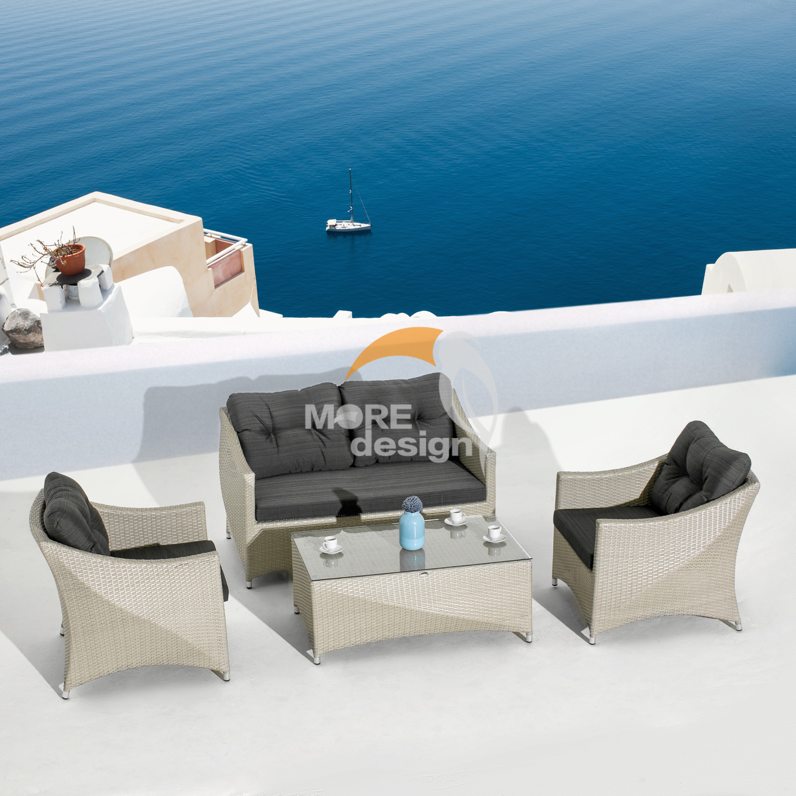 Rattan outdoor series sofa-MD-0034