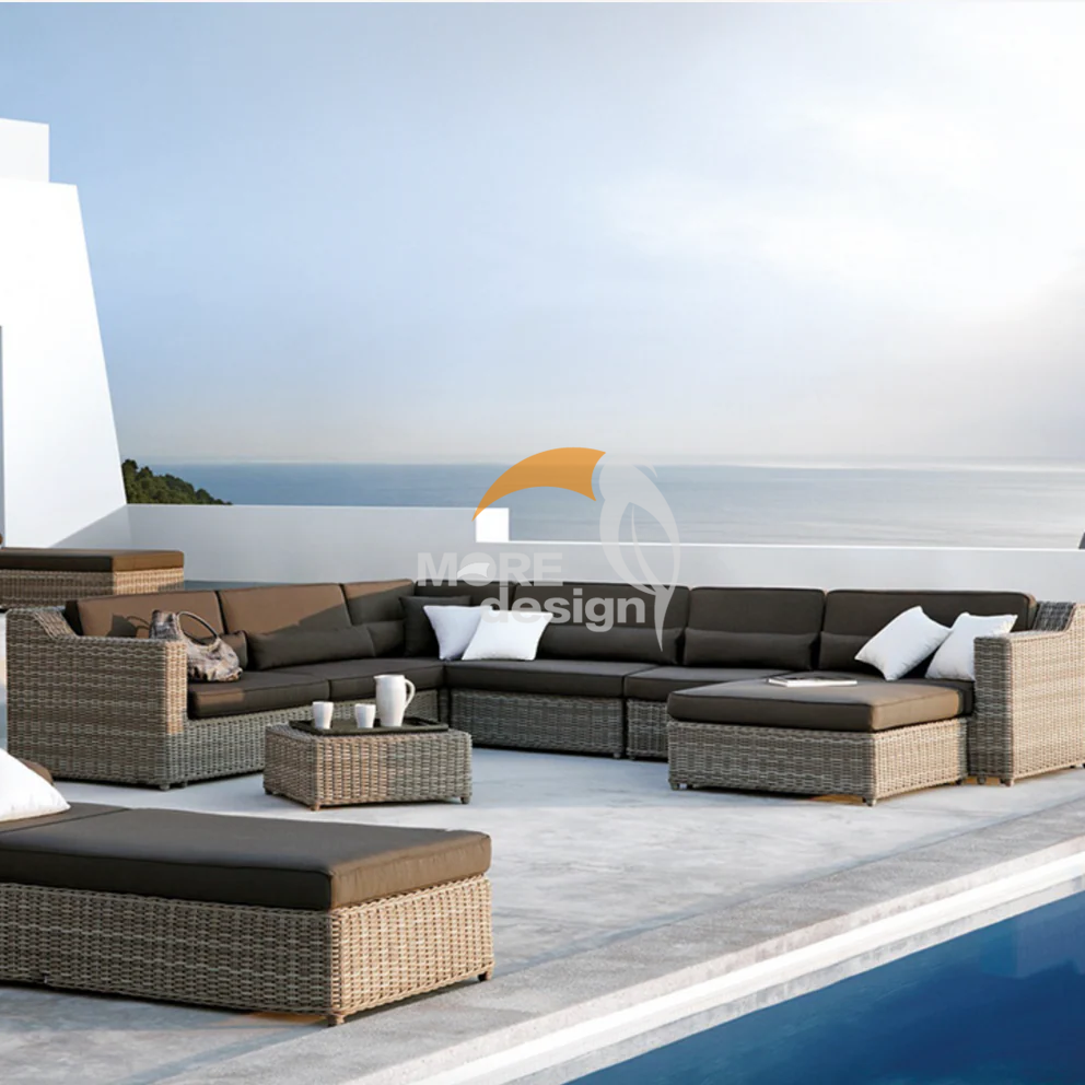 Rattan outdoor series sofa-MD-0038