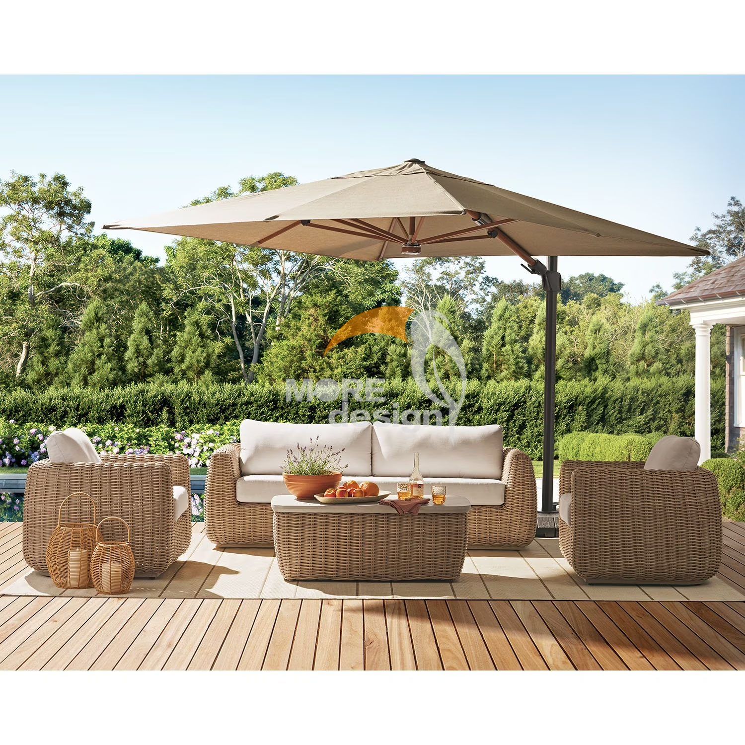 Rattan outdoor series sofa-MD-0039