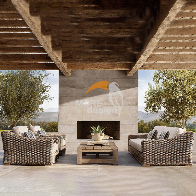 Rattan outdoor series sofa-MD-0042