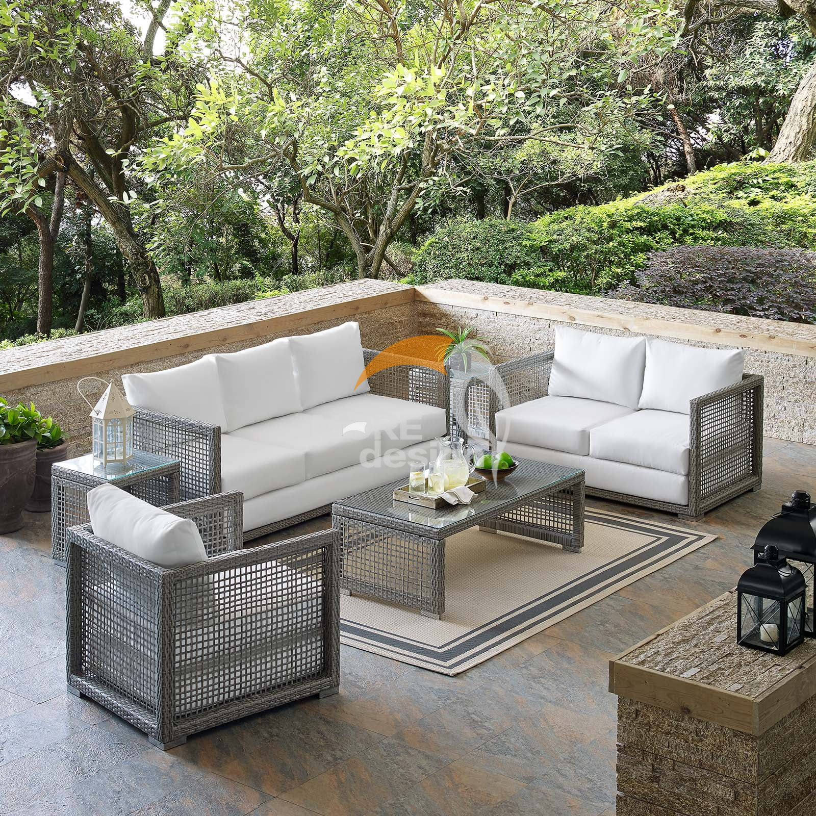 Rattan outdoor series sofa-MD-0053
