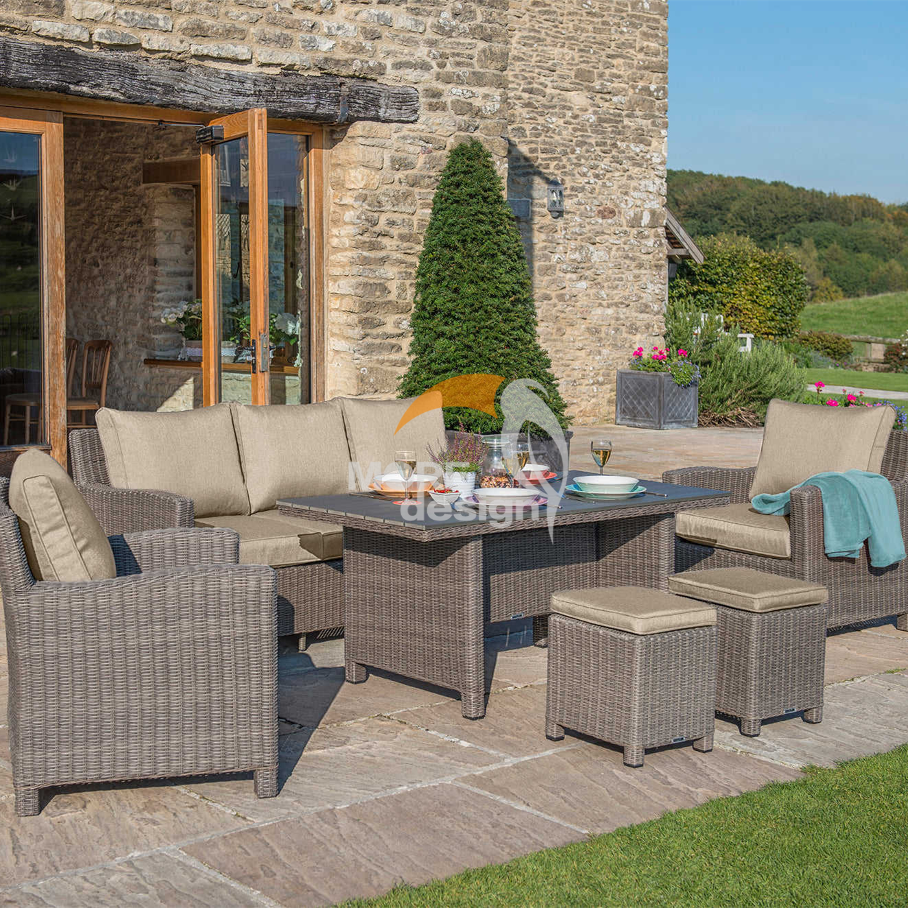 Rattan outdoor series sofa-MD-0054