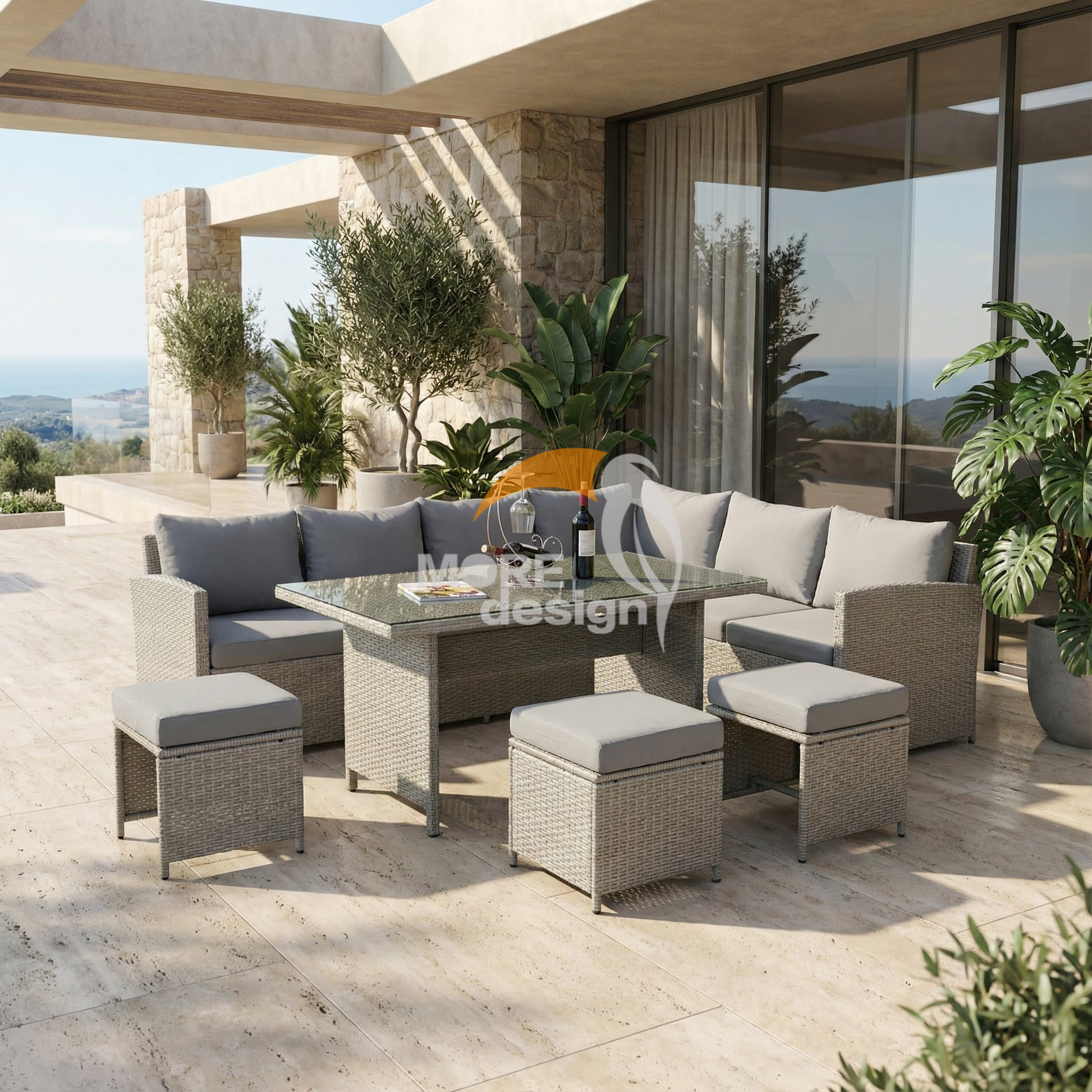 Rattan outdoor series sofa-MD-0058