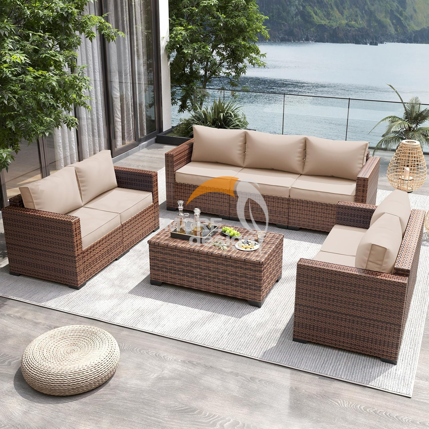 Rattan outdoor series sofa-MD-0061