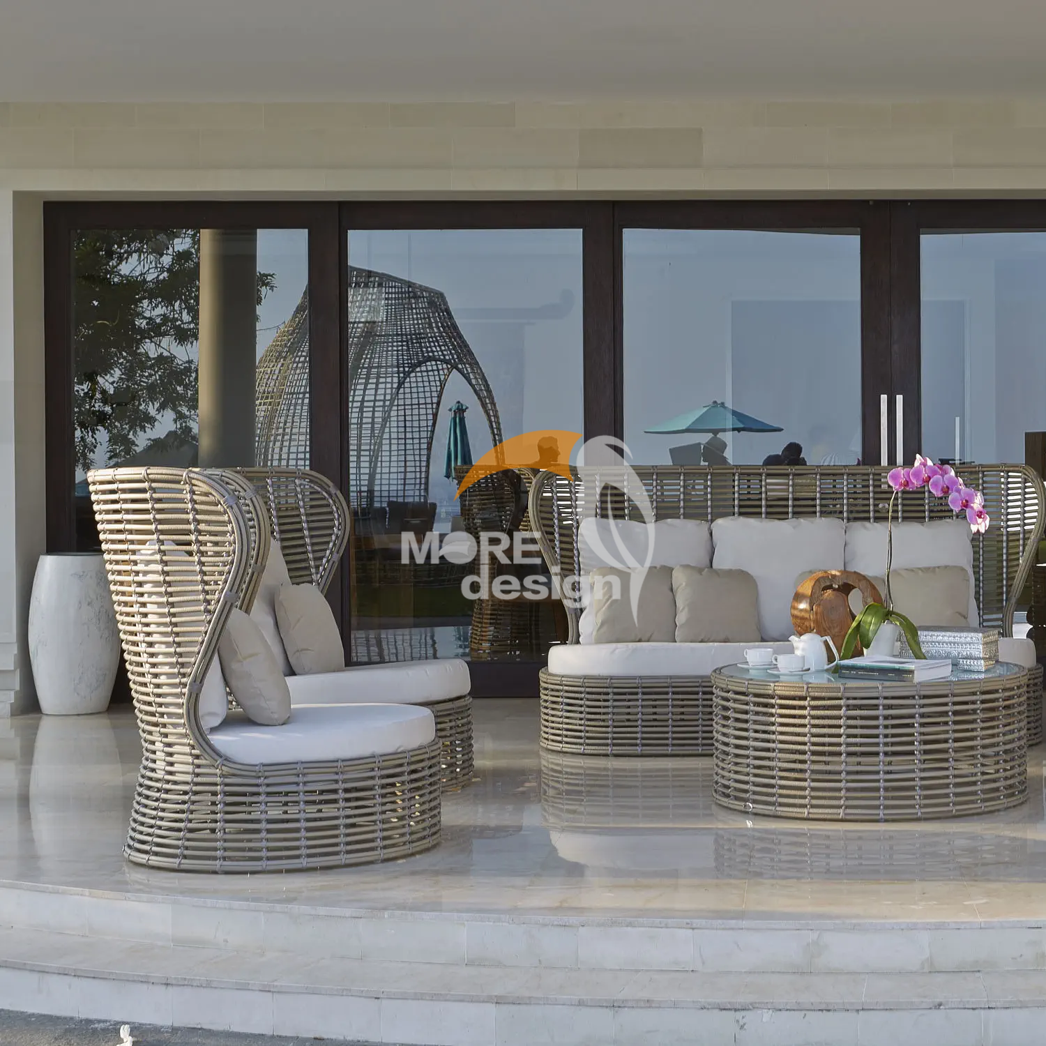 Rattan outdoor series sofa-MD-0068