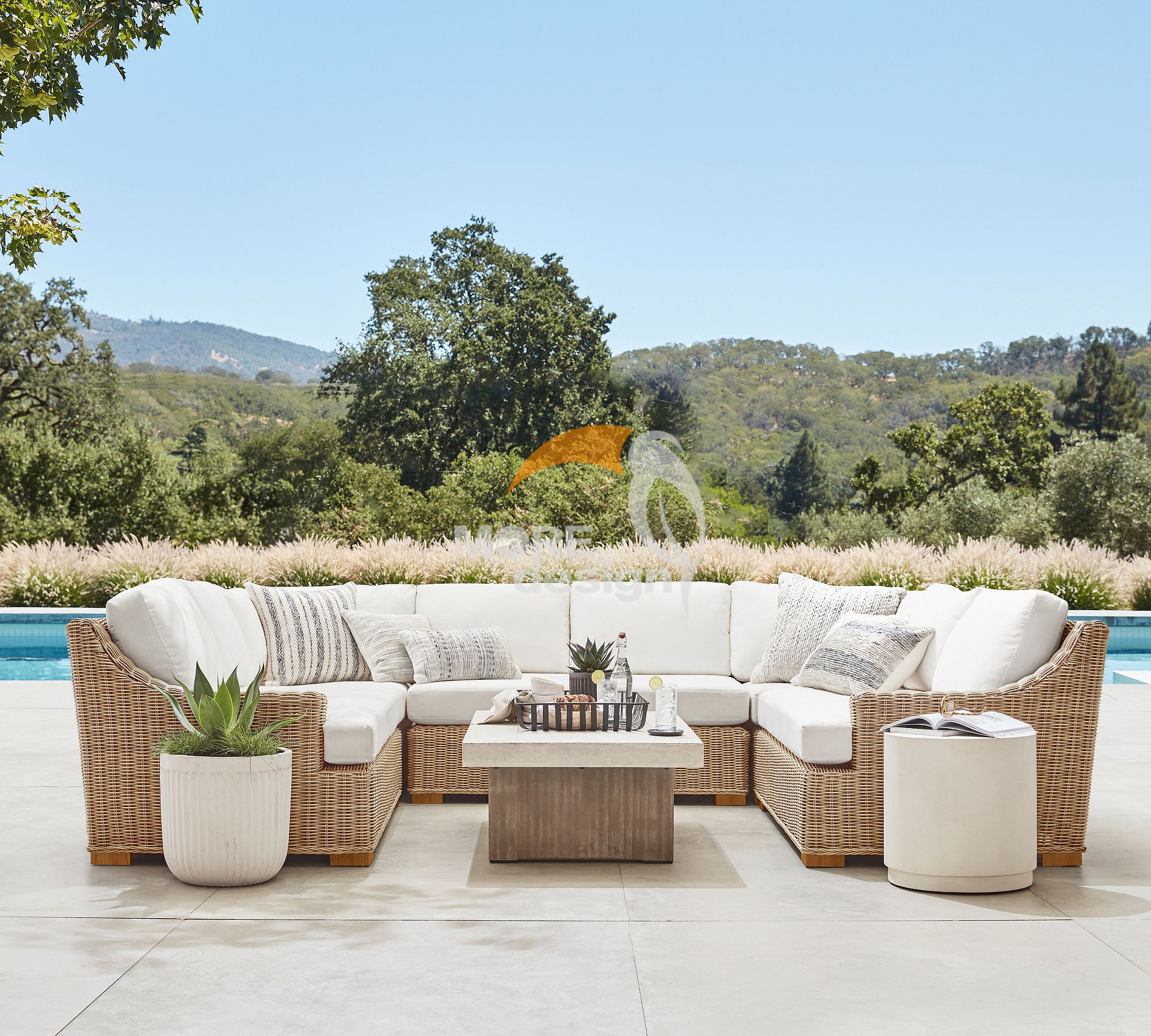 Rattan outdoor series sofa-MD-0076