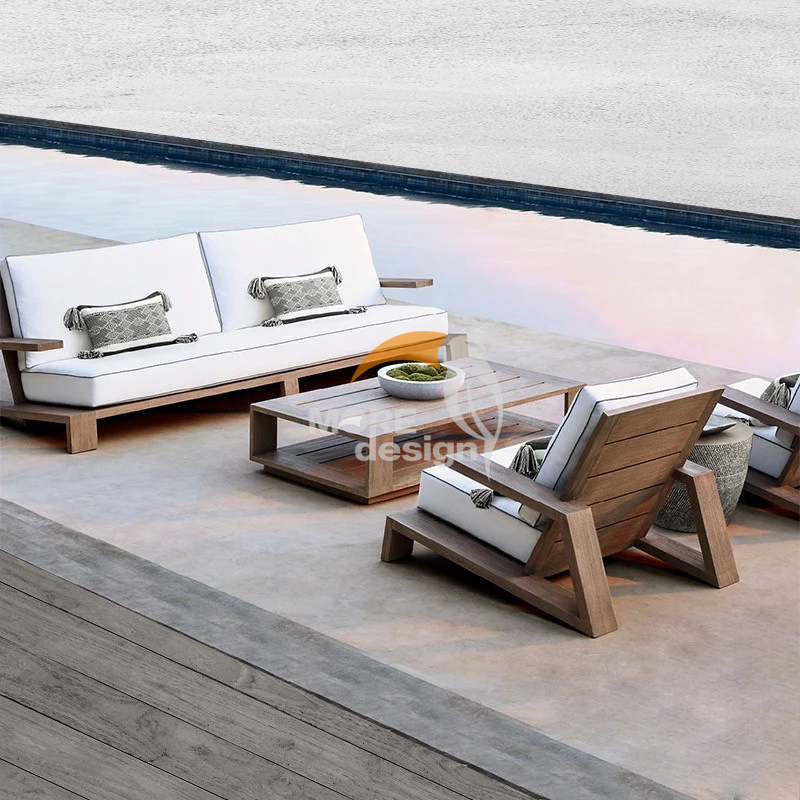 Teak outdoor series sofa-MD-0068