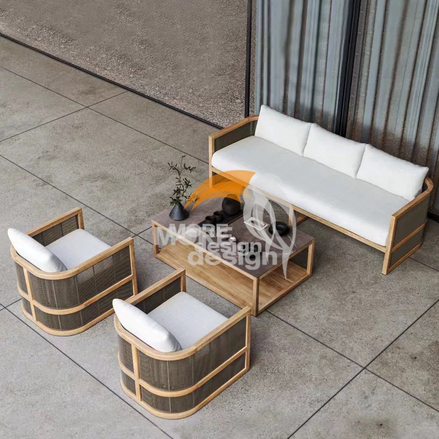 Teak outdoor series sofa-MD-0069