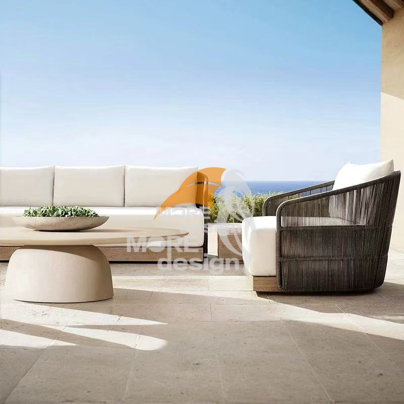 Teak outdoor series sofa-MD-0071