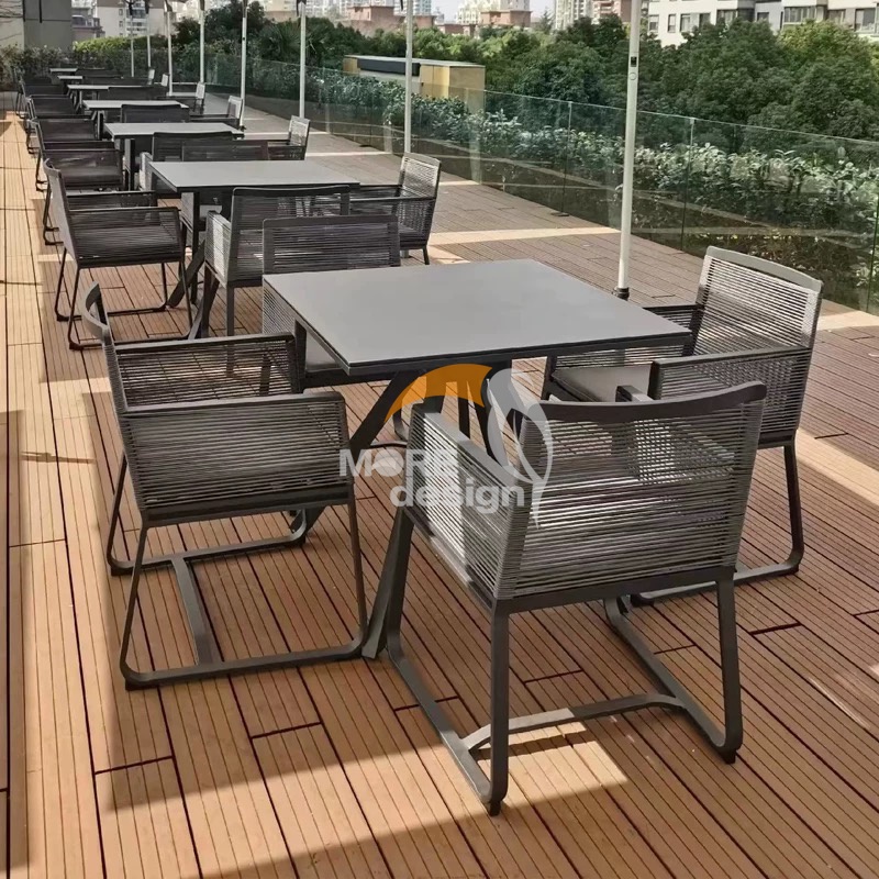Patio furniture waterproof Braided Rope restaurant chair-MD-RD0071