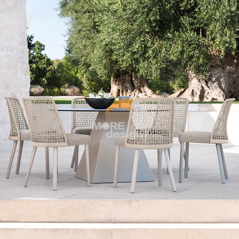 Patio furniture waterproof Braided Rope restaurant chair-MD-RD0073