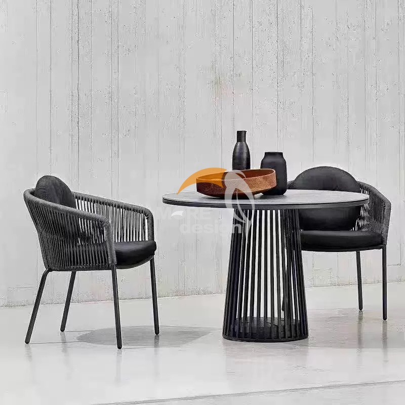 Patio furniture waterproof Braided Rope restaurant chair-MD-RD0075