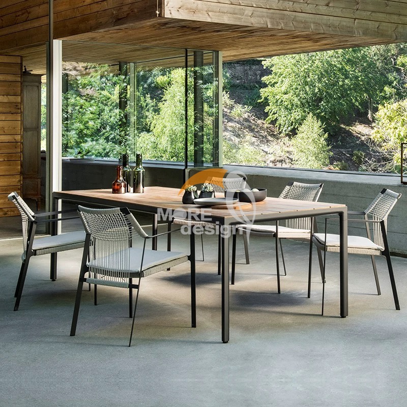 Patio furniture waterproof Braided Rope restaurant chair-MD-RD0079