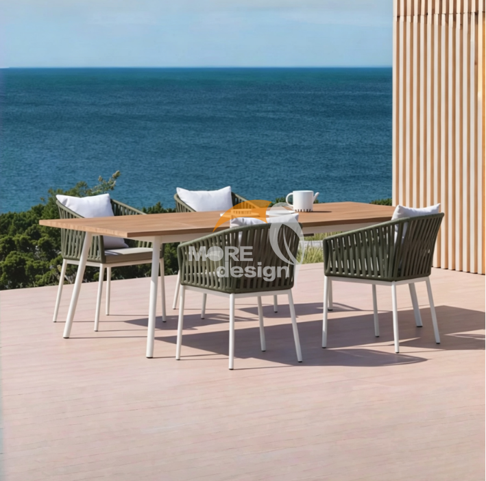 Patio furniture waterproof Braided Rope restaurant chair-MD-RD0082