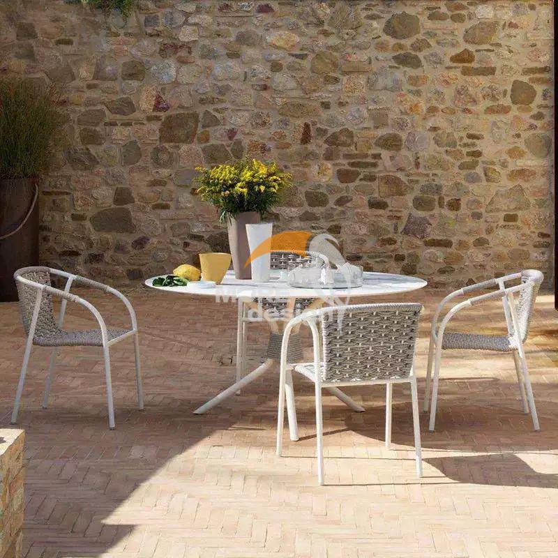 Patio furniture waterproof Braided Rope restaurant chair-MD-RD0085