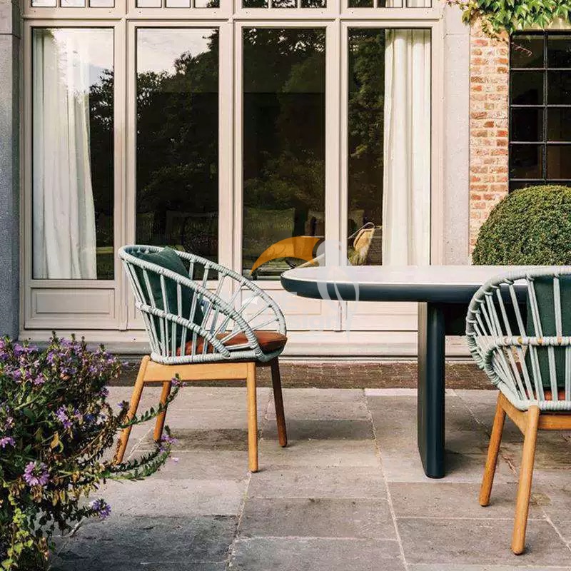 Patio furniture waterproof Braided Rope restaurant chair-MD-RD0087