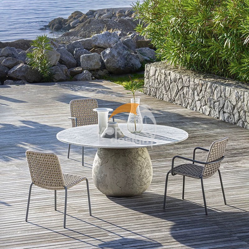 Patio furniture waterproof Braided Rope restaurant chair-MD-RD0088