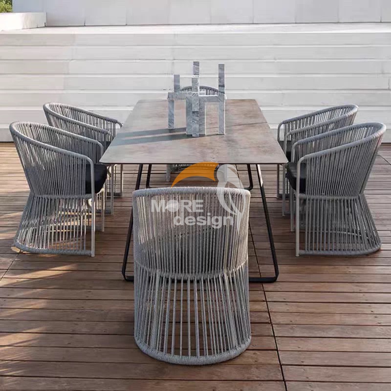 Patio furniture waterproof Braided Rope restaurant chair-MD-RD0090